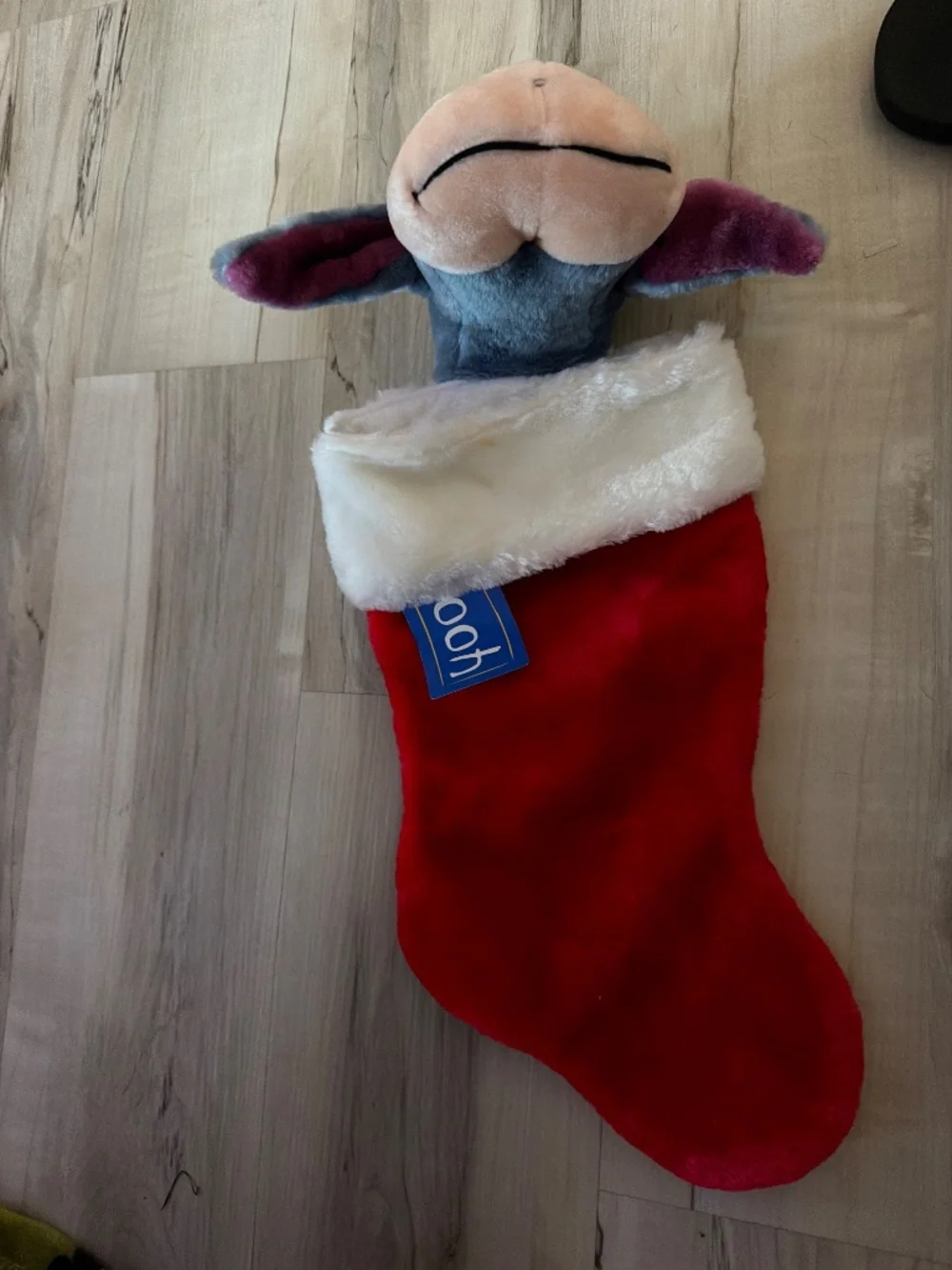 Eeyore Christmas stocking new with tag